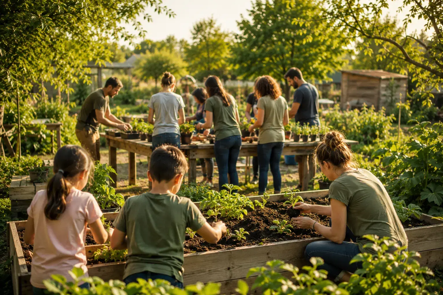 Atelier de sensibilisation à la permaculture animé par Culture Perma pour un groupe